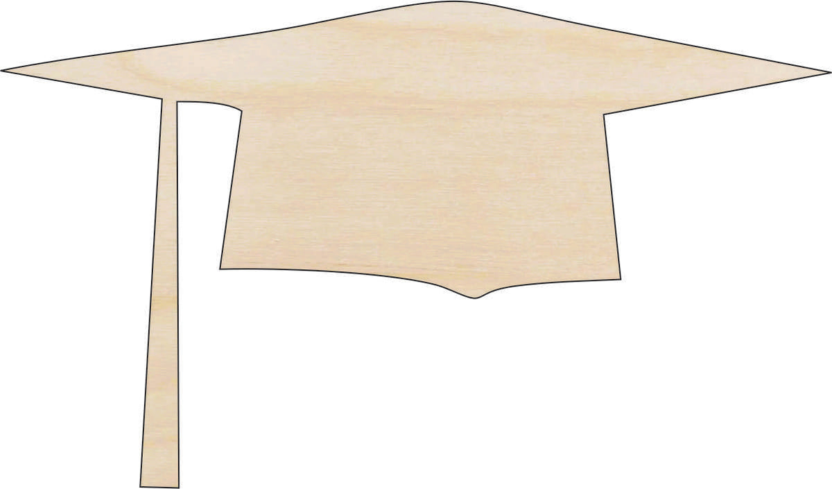 School Graduation Cap - Laser Cut Out Unfinished Wood Craft Shape SCL3 School Graduation Cap - Laser Cut Out Unfinished Wood Craft Shape SCL3