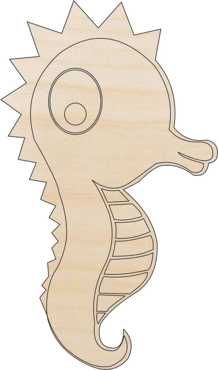 Seahorse - Laser Cut Out Unfinished Wood Craft Shape SEA114 Seahorse - Laser Cut Out Unfinished Wood Craft Shape SEA114
