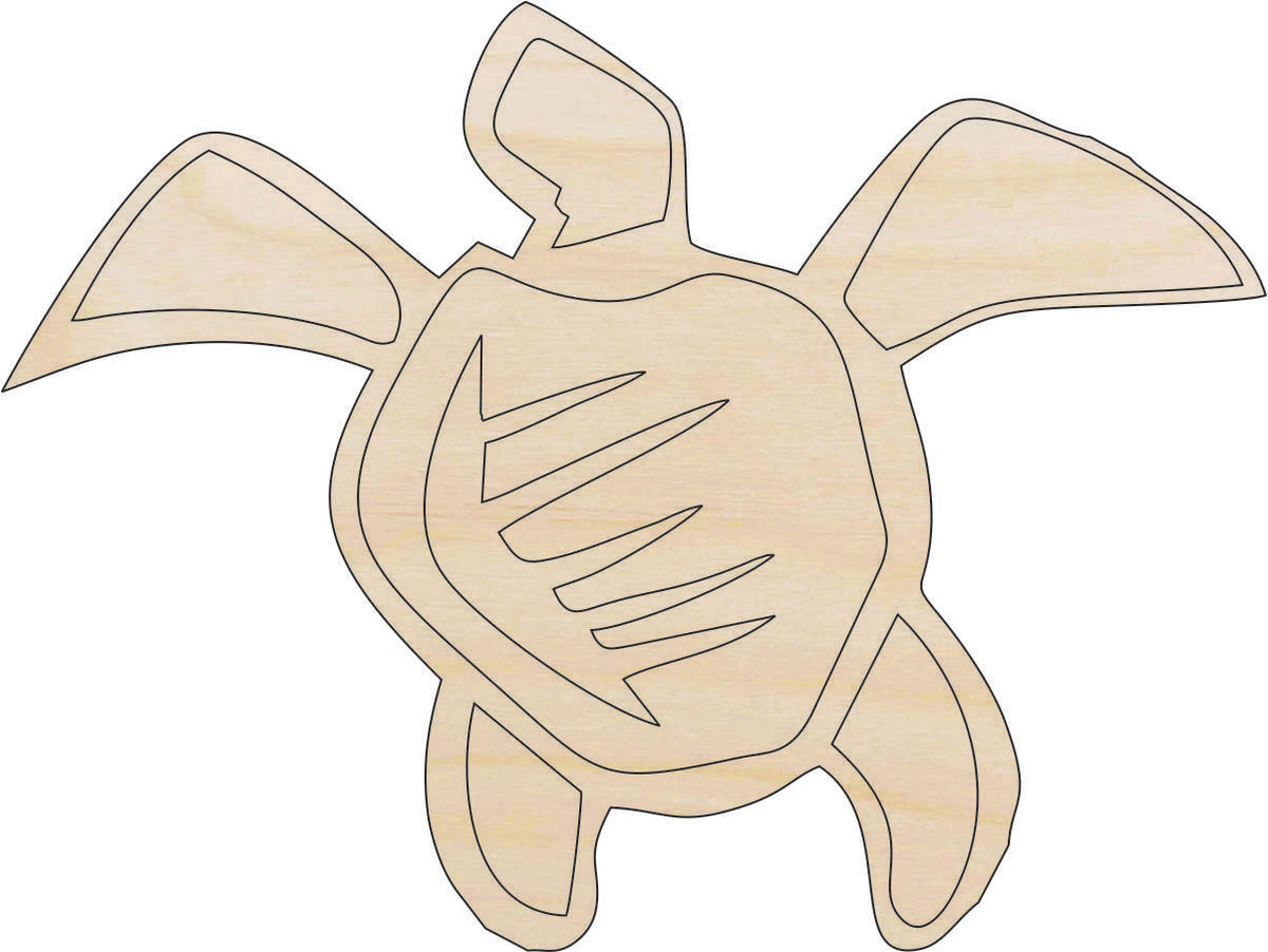 Sea Turtle - Laser Cut Out Unfinished Wood Craft Shape SEA72 Sea Turtle - Laser Cut Out Unfinished Wood Craft Shape SEA72