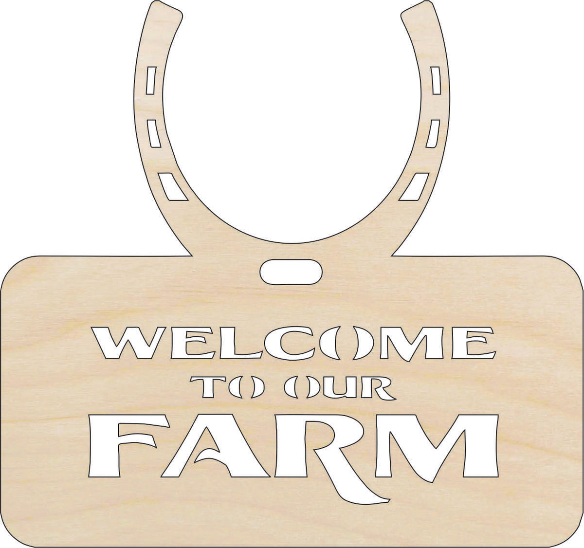 Sign Welcome Farm - Laser Cut Out Unfinished Wood Craft Shape SGN54 Sign Welcome Farm - Laser Cut Out Unfinished Wood Craft Shape SGN54