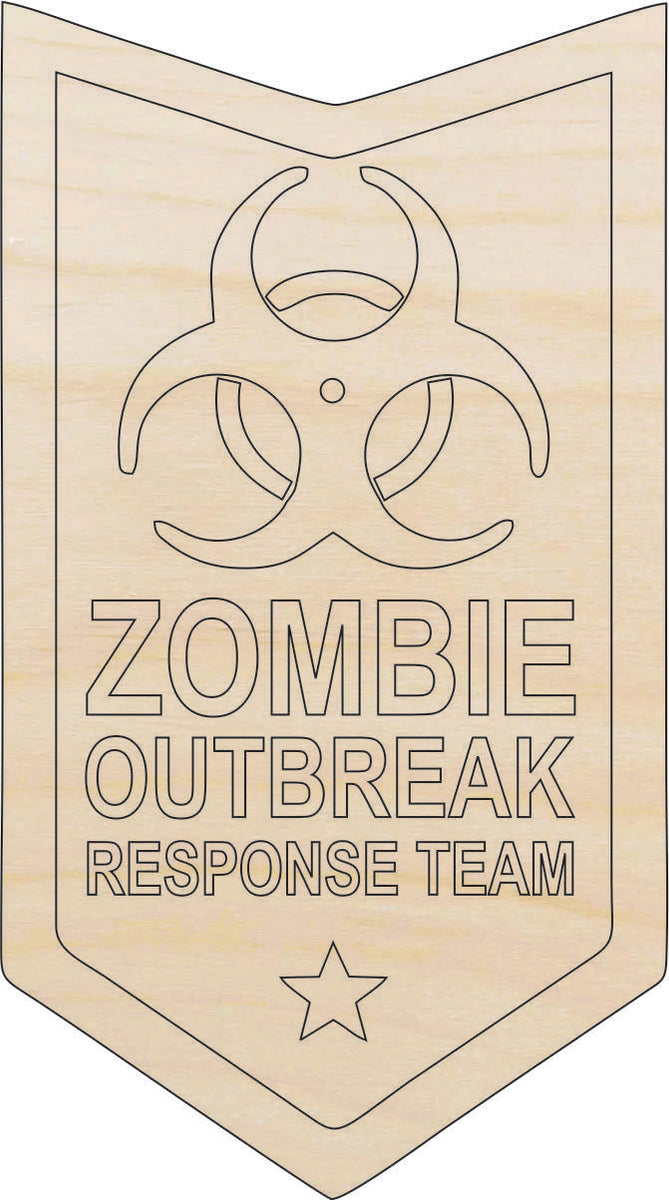 Sign Zombie - Laser Cut Out Unfinished Wood Craft Shape SGN78 Sign Zombie - Laser Cut Out Unfinished Wood Craft Shape SGN78