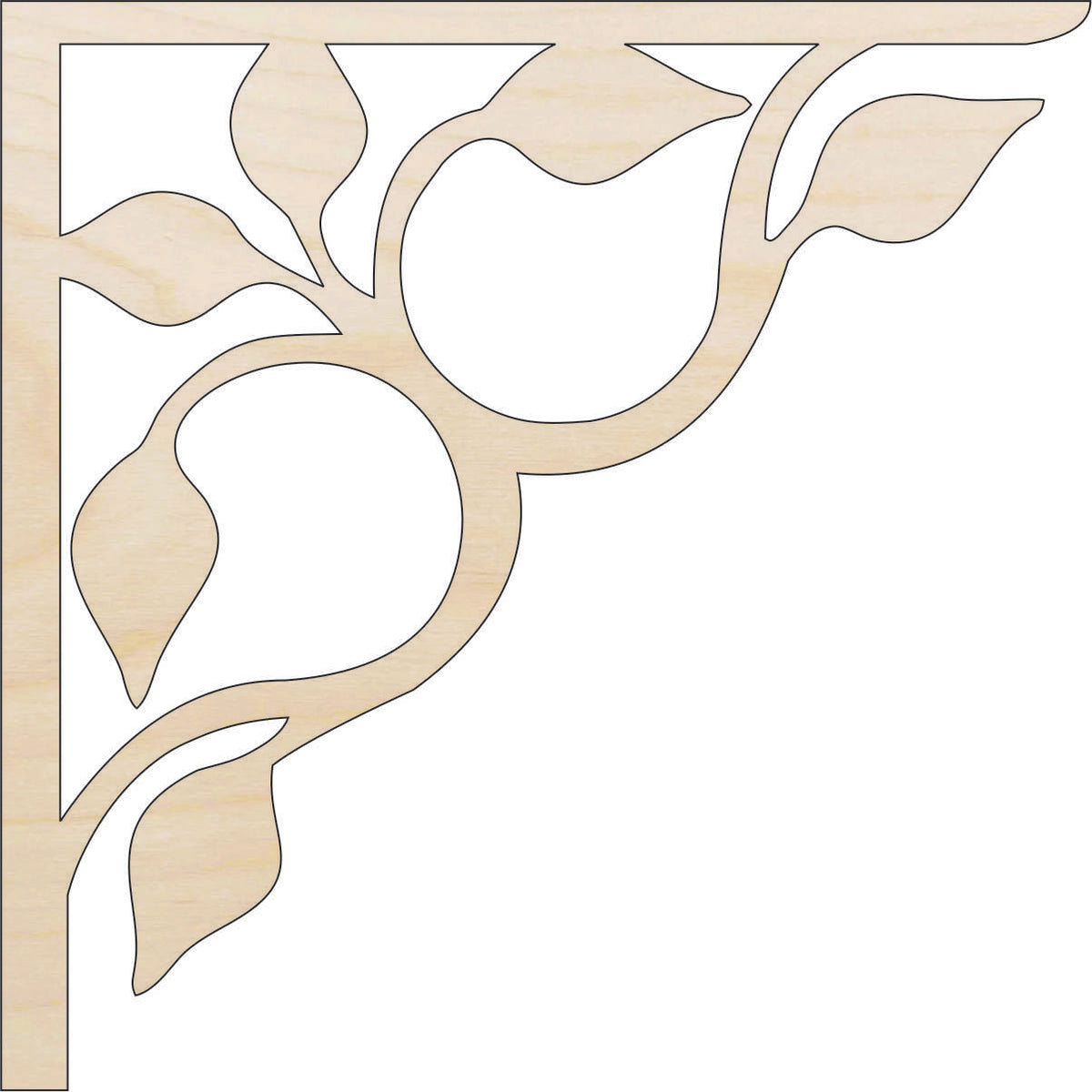 Shelf Bracket Vine - Laser Cut Out Unfinished Wood Craft Shape SHLF2 Shelf Bracket Vine - Laser Cut Out Unfinished Wood Craft Shape SHLF2