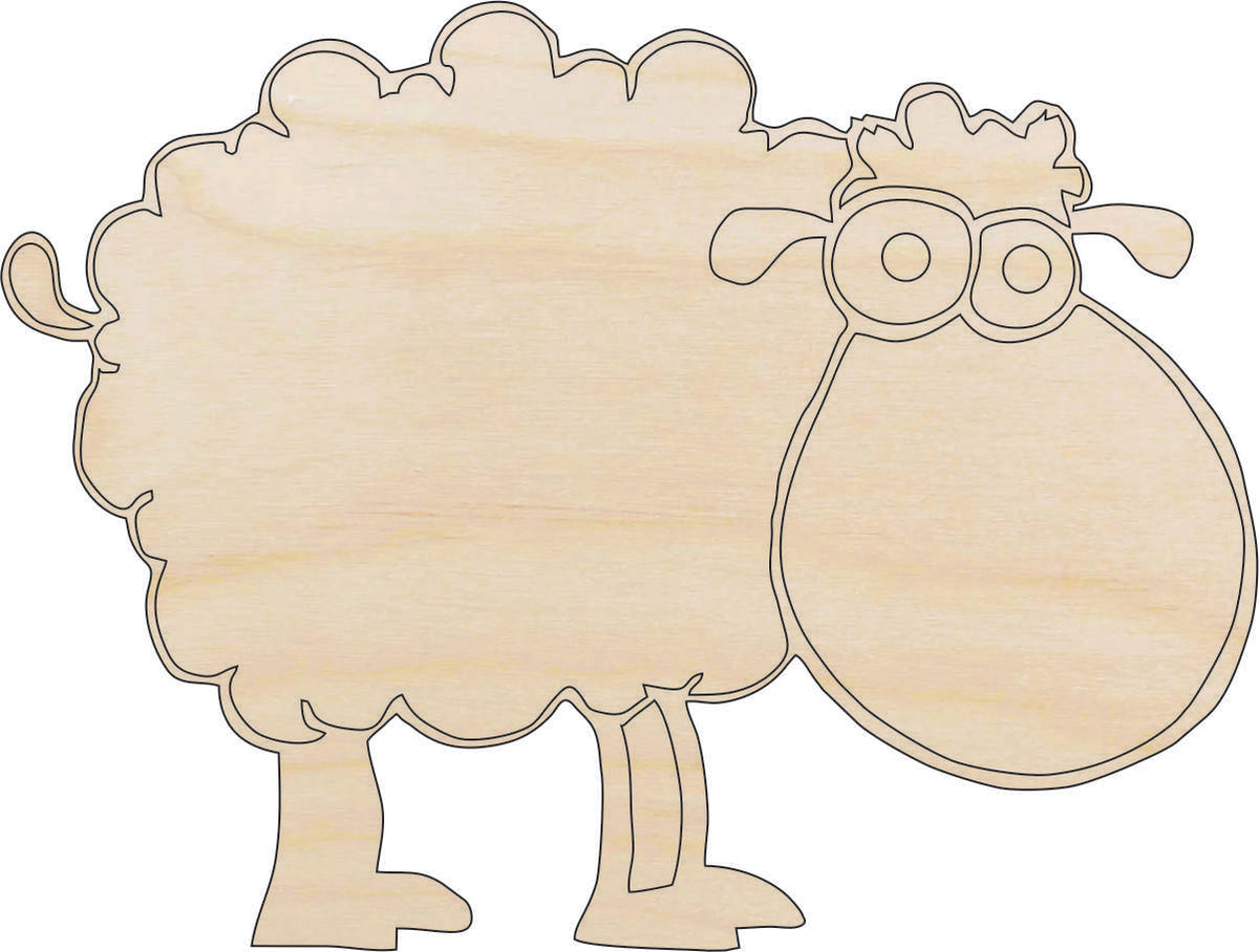 Sheep - Laser Cut Out Unfinished Wood Craft Shape SHP3 Sheep - Laser Cut Out Unfinished Wood Craft Shape SHP3