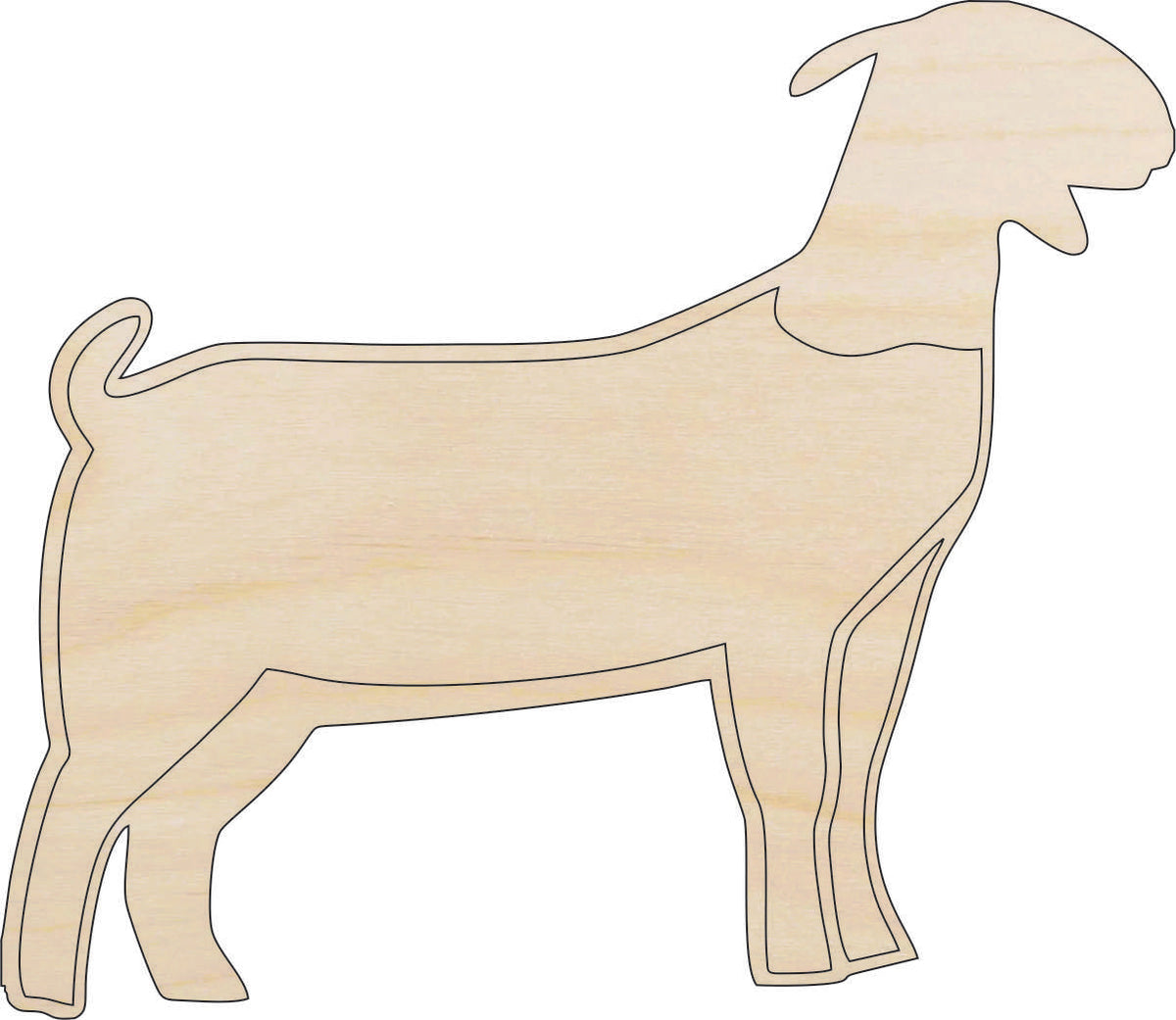 Goat - Laser Cut Out Unfinished Wood Craft Shape SHP8 Goat - Laser Cut Out Unfinished Wood Craft Shape SHP8
