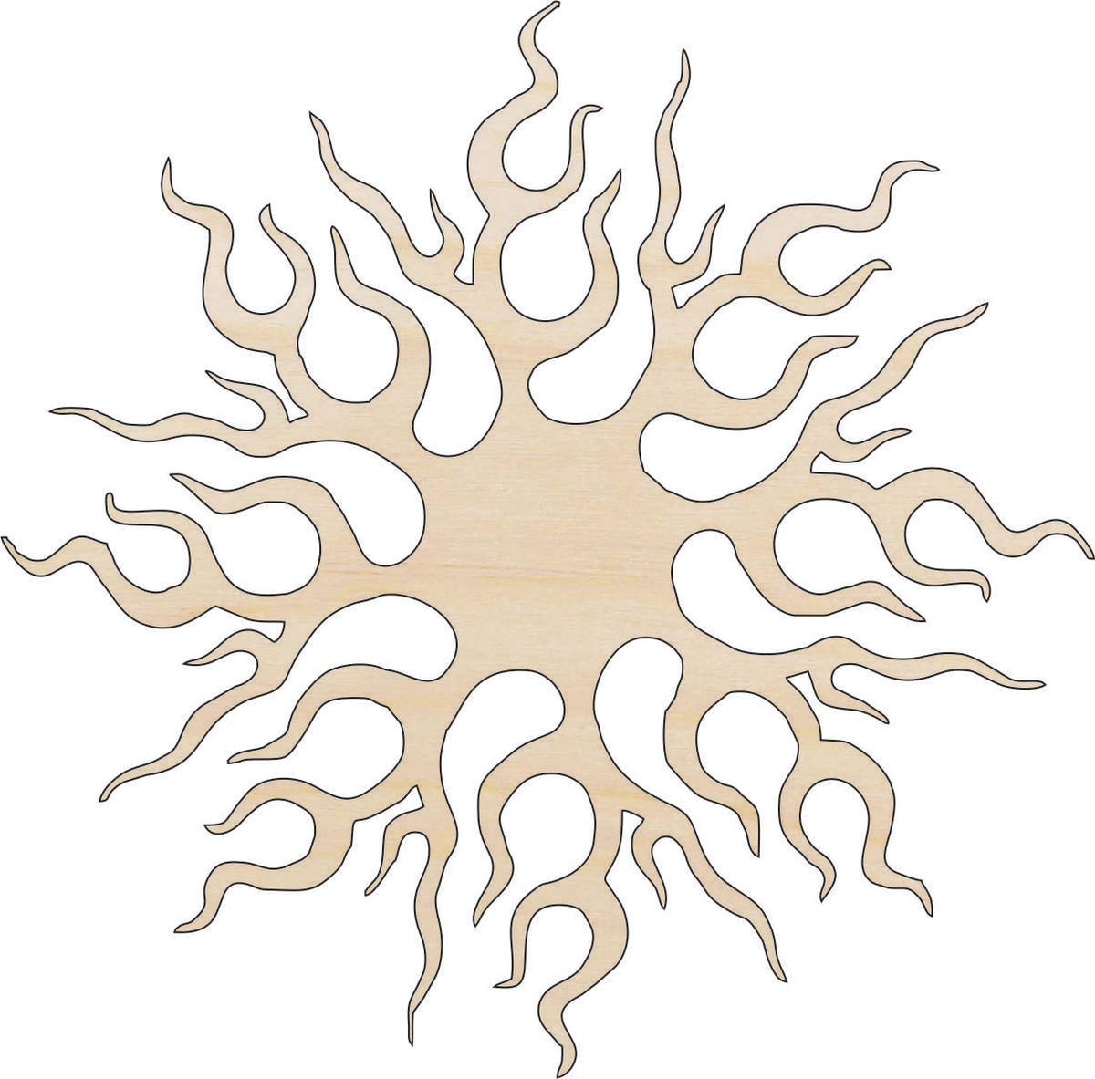 Sun - Laser Cut Out Unfinished Wood Craft Shape SKY51 Sun - Laser Cut Out Unfinished Wood Craft Shape SKY51
