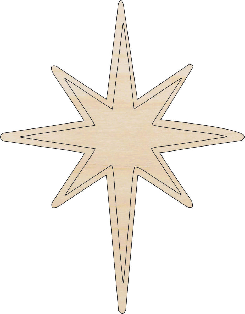 Star - Laser Cut Out Unfinished Wood Craft Shape SKY90 Star - Laser Cut Out Unfinished Wood Craft Shape SKY90
