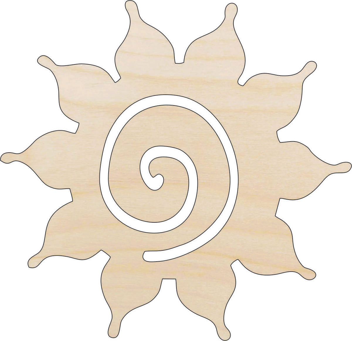 Sun - Laser Cut Out Unfinished Wood Craft Shape SKY91 Sun - Laser Cut Out Unfinished Wood Craft Shape SKY91