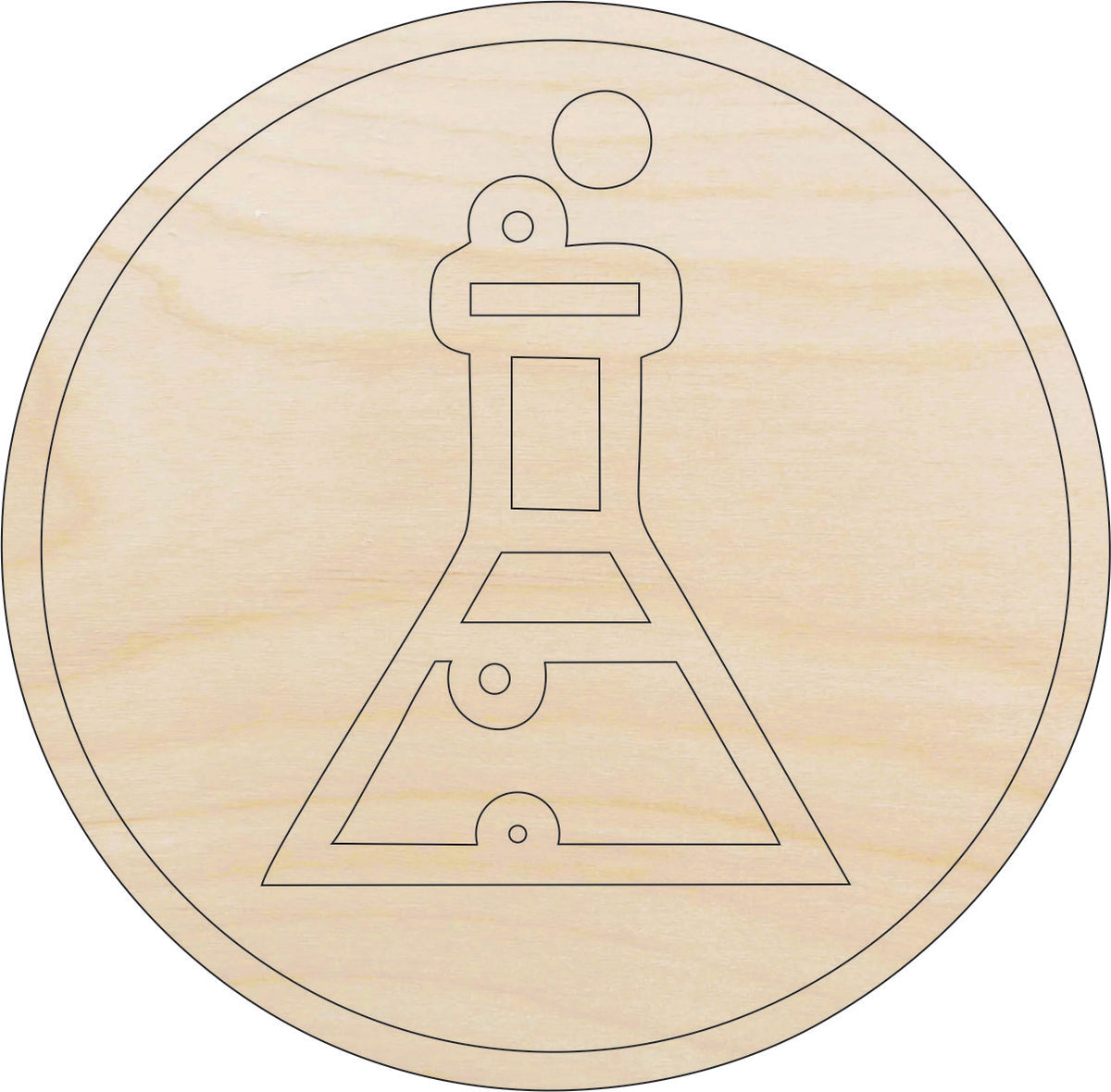 Science Beakers - Laser Cut Out Unfinished Wood Craft Shape SNC10 Science Beakers - Laser Cut Out Unfinished Wood Craft Shape SNC10