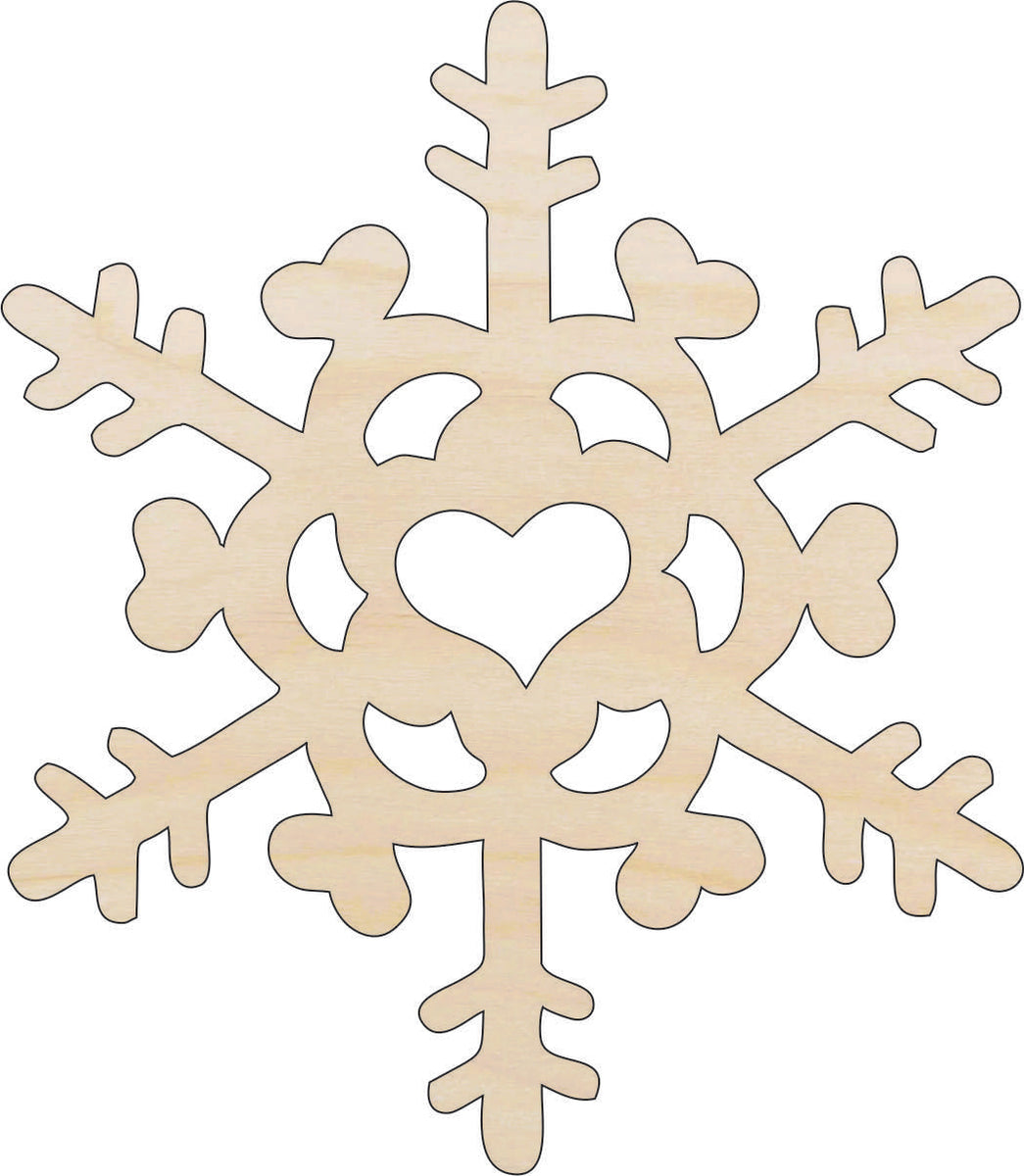 Snowflake - Laser Cut Out Unfinished Wood Craft Shape SNW14 Snowflake - Laser Cut Out Unfinished Wood Craft Shape SNW14