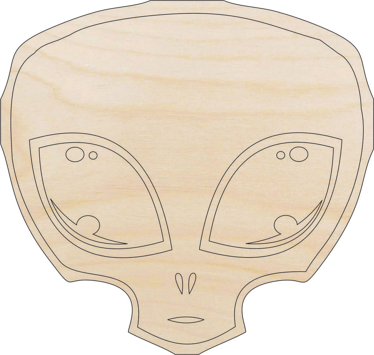 Alien - Laser Cut Out Unfinished Wood Craft Shape SPC1 Alien - Laser Cut Out Unfinished Wood Craft Shape SPC1