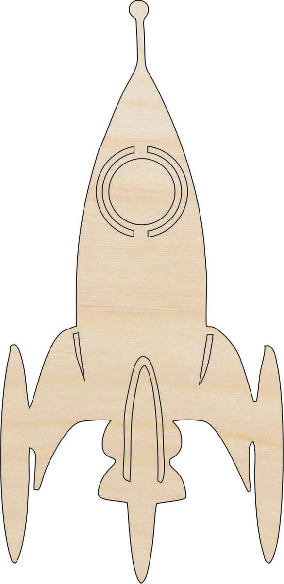 Spaceship - Laser Cut Out Unfinished Wood Craft Shape SPC52 Spaceship - Laser Cut Out Unfinished Wood Craft Shape SPC52