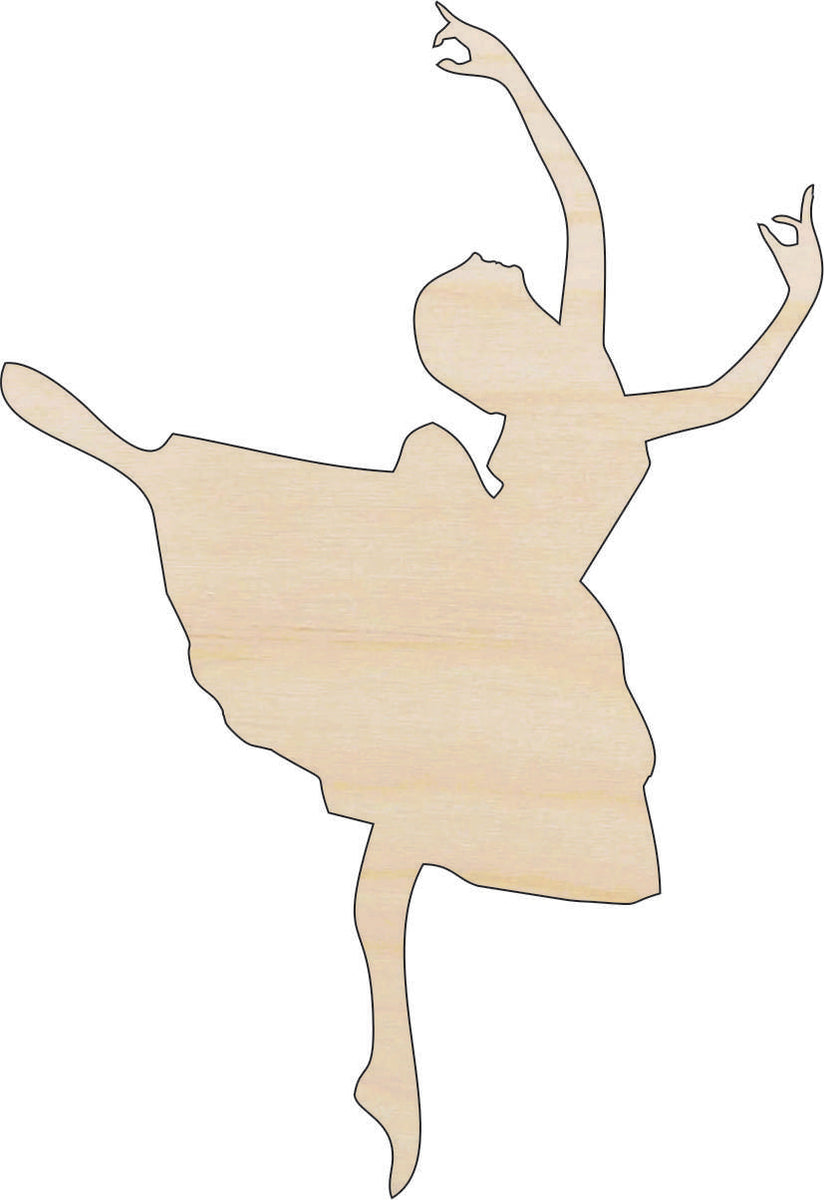 Dance Ballerina - Laser Cut Out Unfinished Wood Craft Shape SPT17 Dance Ballerina - Laser Cut Out Unfinished Wood Craft Shape SPT17