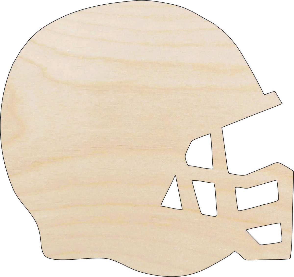 Sport Football Helmet - Laser Cut Out Unfinished Wood Craft Shape SPT1 Sport Football Helmet - Laser Cut Out Unfinished Wood Craft Shape SPT1