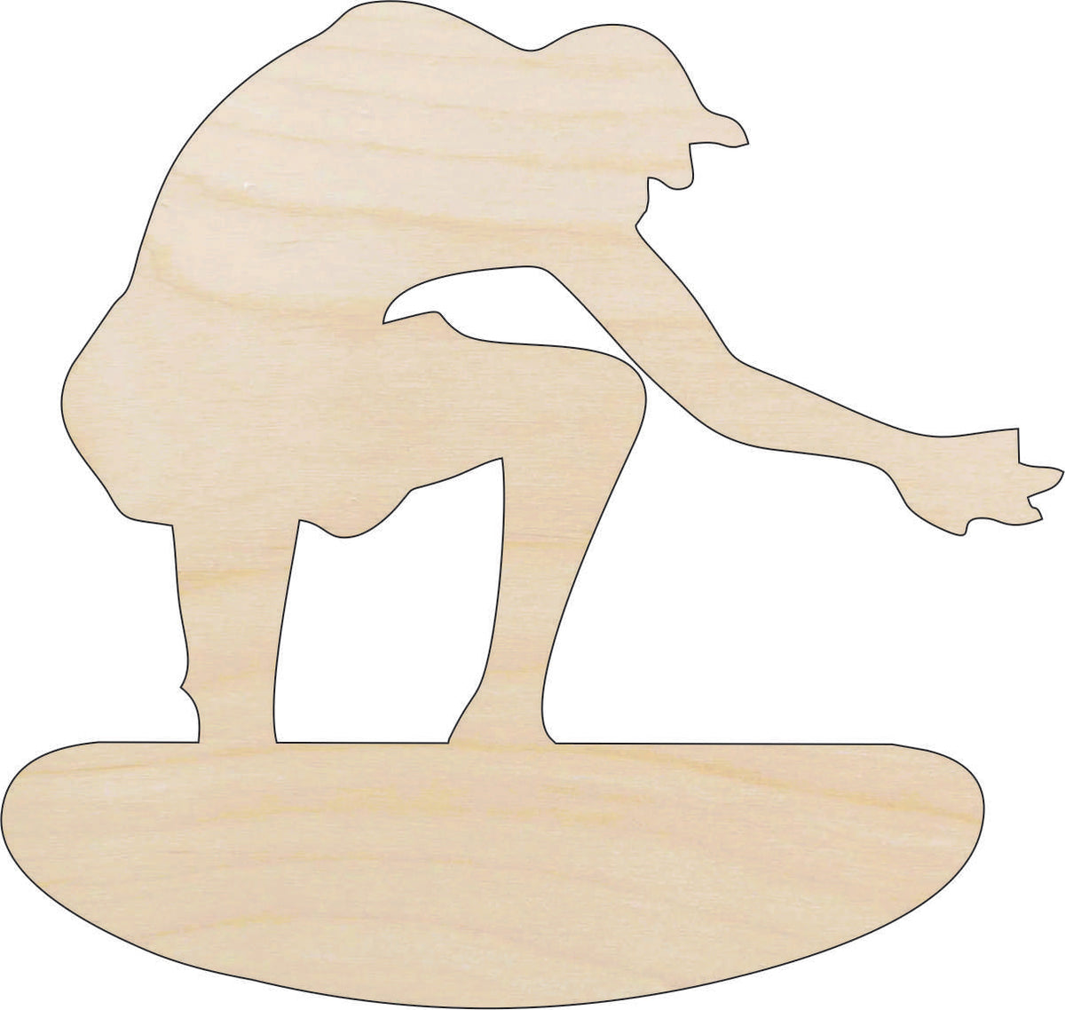 Sport Surfing - Laser Cut Out Unfinished Wood Craft Shape SPT240 Sport Surfing - Laser Cut Out Unfinished Wood Craft Shape SPT240
