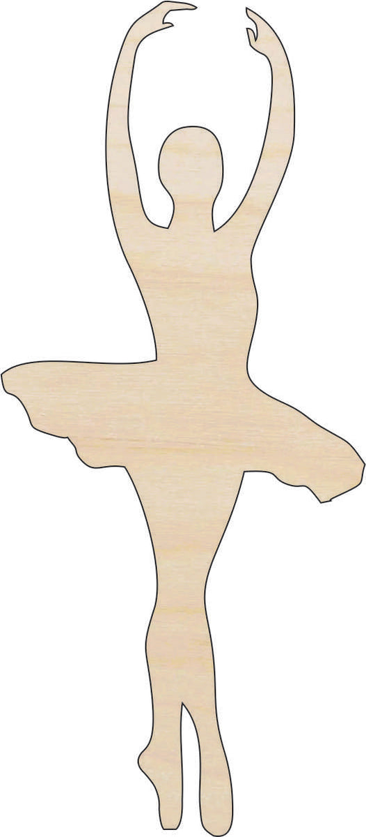 Dance Ballerina - Laser Cut Out Unfinished Wood Craft Shape SPT312