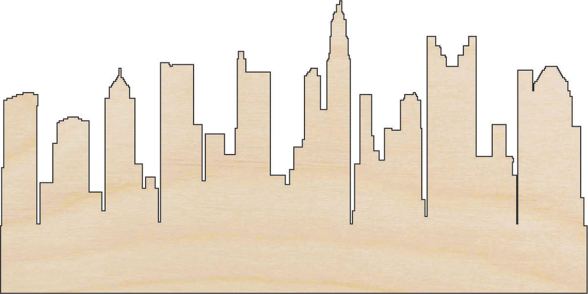 Building Columbus Skyline - Laser Cut Out Unfinished Wood Craft Shape STAT104 Building Columbus Skyline - Laser Cut Out Unfinished Wood Craft Shape STAT104