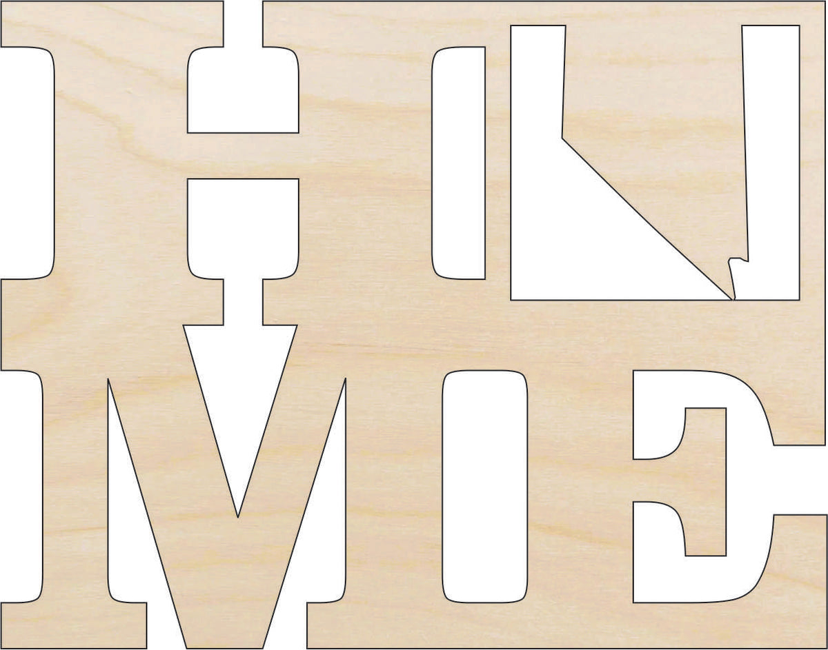 State Nevada Home - Laser Cut Out Unfinished Wood Craft Shape STAT22 State Nevada Home - Laser Cut Out Unfinished Wood Craft Shape STAT22