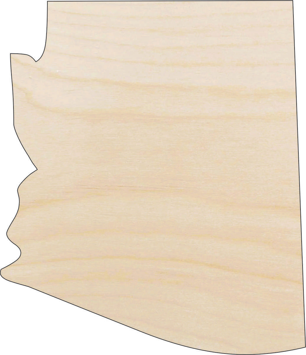State Arizona - Laser Cut Out Unfinished Wood Craft Shape STAT51 State Arizona - Laser Cut Out Unfinished Wood Craft Shape STAT51