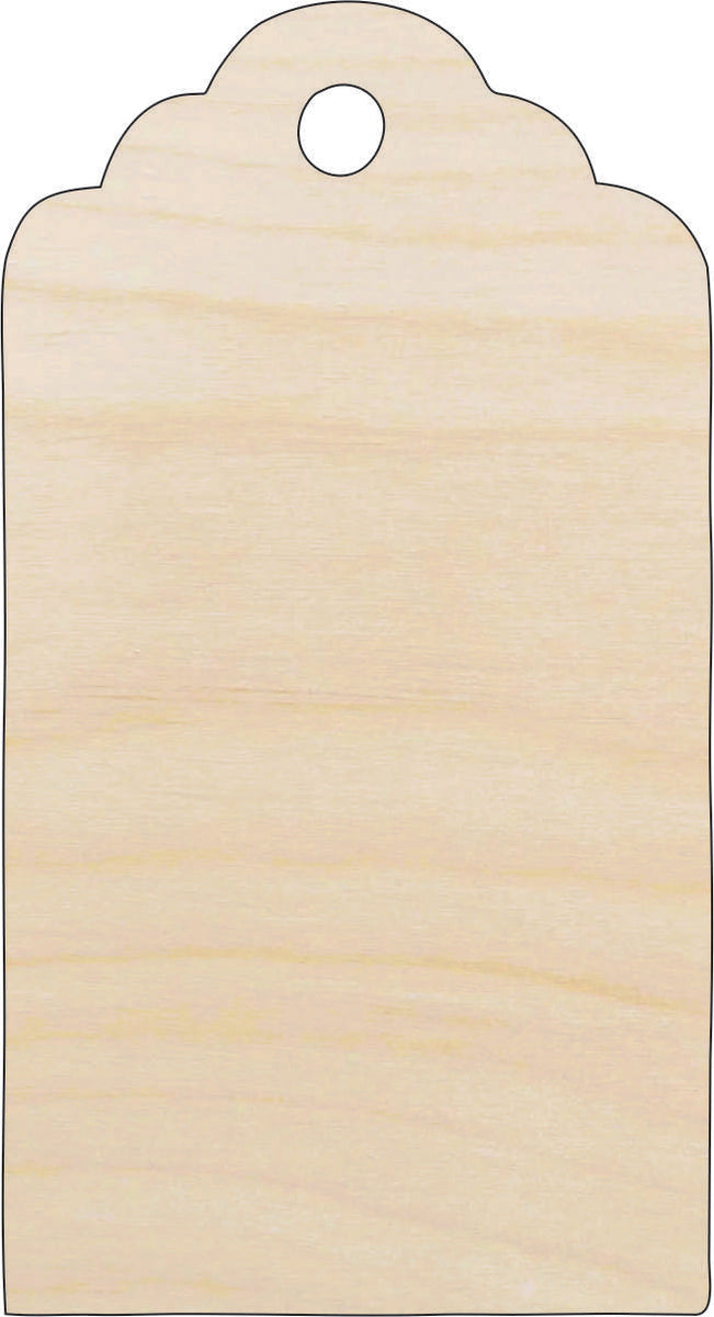 Gift Tag - Laser Cut Out Unfinished Wood Craft Shape TAG28 Gift Tag - Laser Cut Out Unfinished Wood Craft Shape TAG28