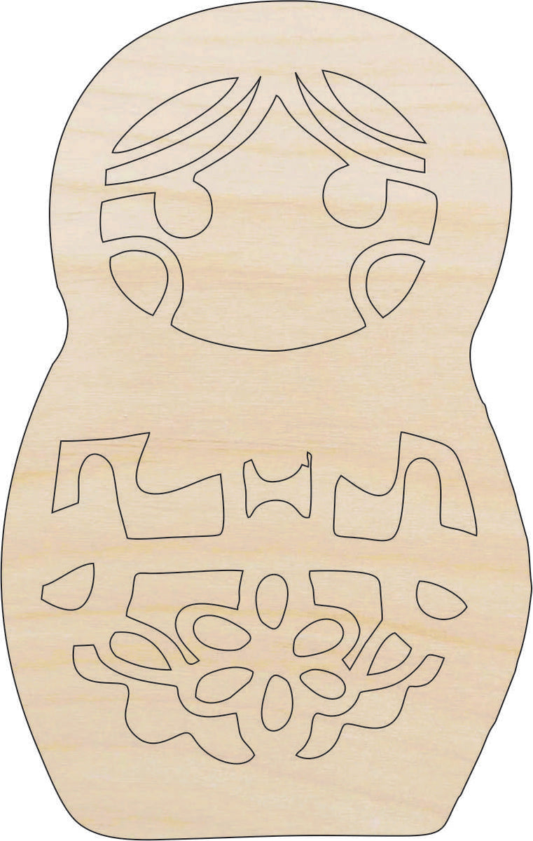 Toy Matryoshka Doll - Laser Cut Out Unfinished Wood Craft Shape TOY34 Toy Matryoshka Doll - Laser Cut Out Unfinished Wood Craft Shape TOY34