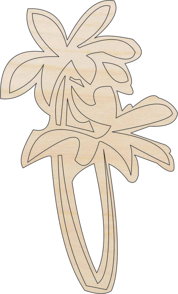 Tree Palm - Laser Cut Out Unfinished Wood Craft Shape TRE18 Tree Palm - Laser Cut Out Unfinished Wood Craft Shape TRE18