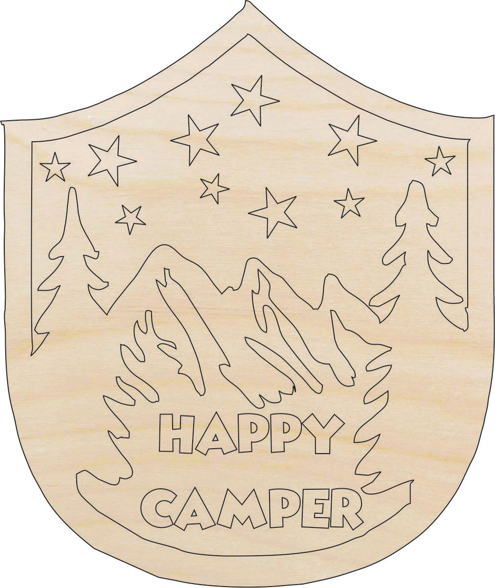 Sign Camping - Laser Cut Out Unfinished Wood Craft Shape TRP67 Sign Camping - Laser Cut Out Unfinished Wood Craft Shape TRP67