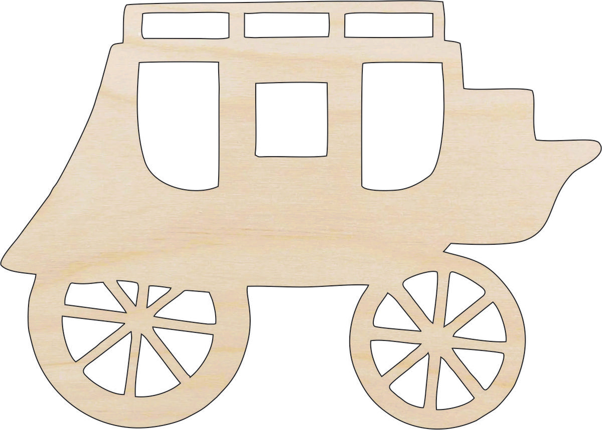 Carriage - Laser Cut Out Unfinished Wood Craft Shape WGN7 Carriage - Laser Cut Out Unfinished Wood Craft Shape WGN7