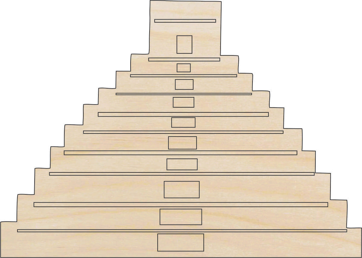 Building Pyramid - Laser Cut Out Unfinished Wood Craft Shape WLD101 Building Pyramid - Laser Cut Out Unfinished Wood Craft Shape WLD101