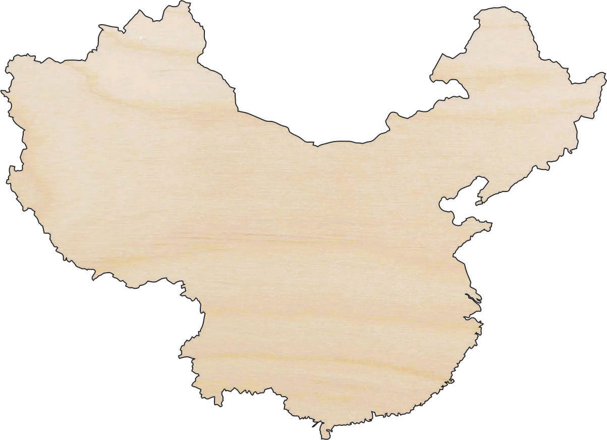Country China - Laser Cut Out Unfinished Wood Craft Shape WLD14 Country China - Laser Cut Out Unfinished Wood Craft Shape WLD14