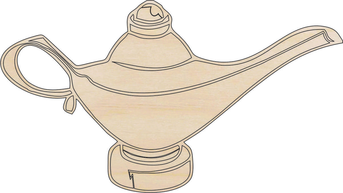 Decor Lamp Genie - Laser Cut Out Unfinished Wood Craft Shape WLD22 Decor Lamp Genie - Laser Cut Out Unfinished Wood Craft Shape WLD22