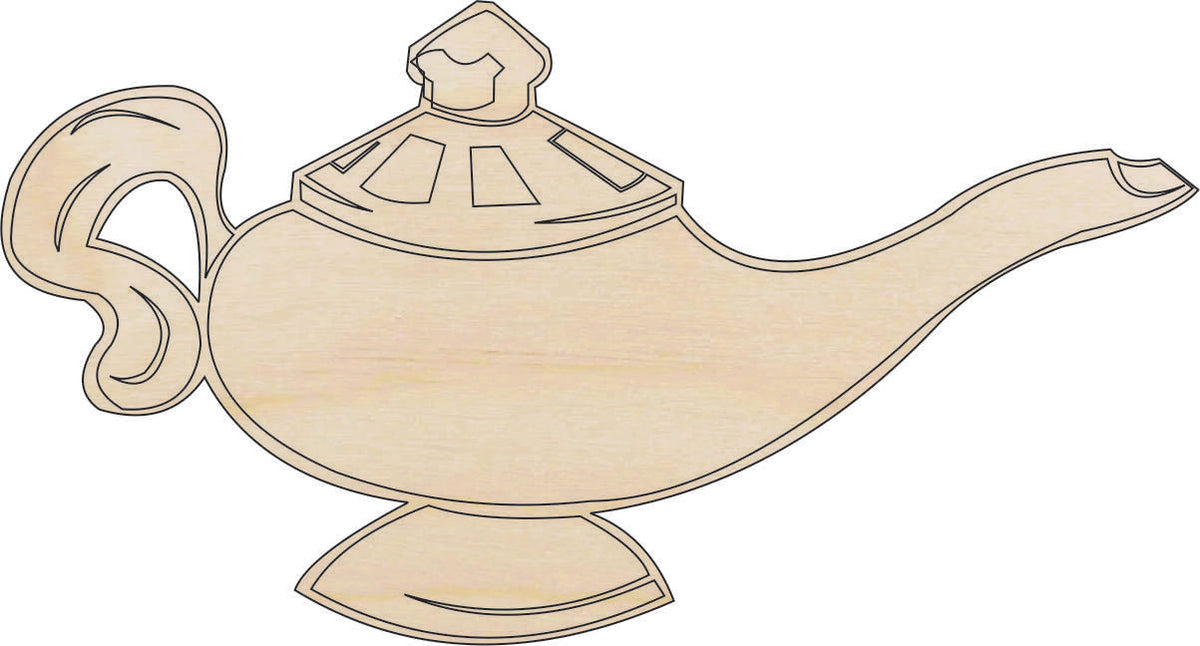 Container Genie Lamp - Laser Cut Out Unfinished Wood Craft Shape WLD54 Container Genie Lamp - Laser Cut Out Unfinished Wood Craft Shape WLD54