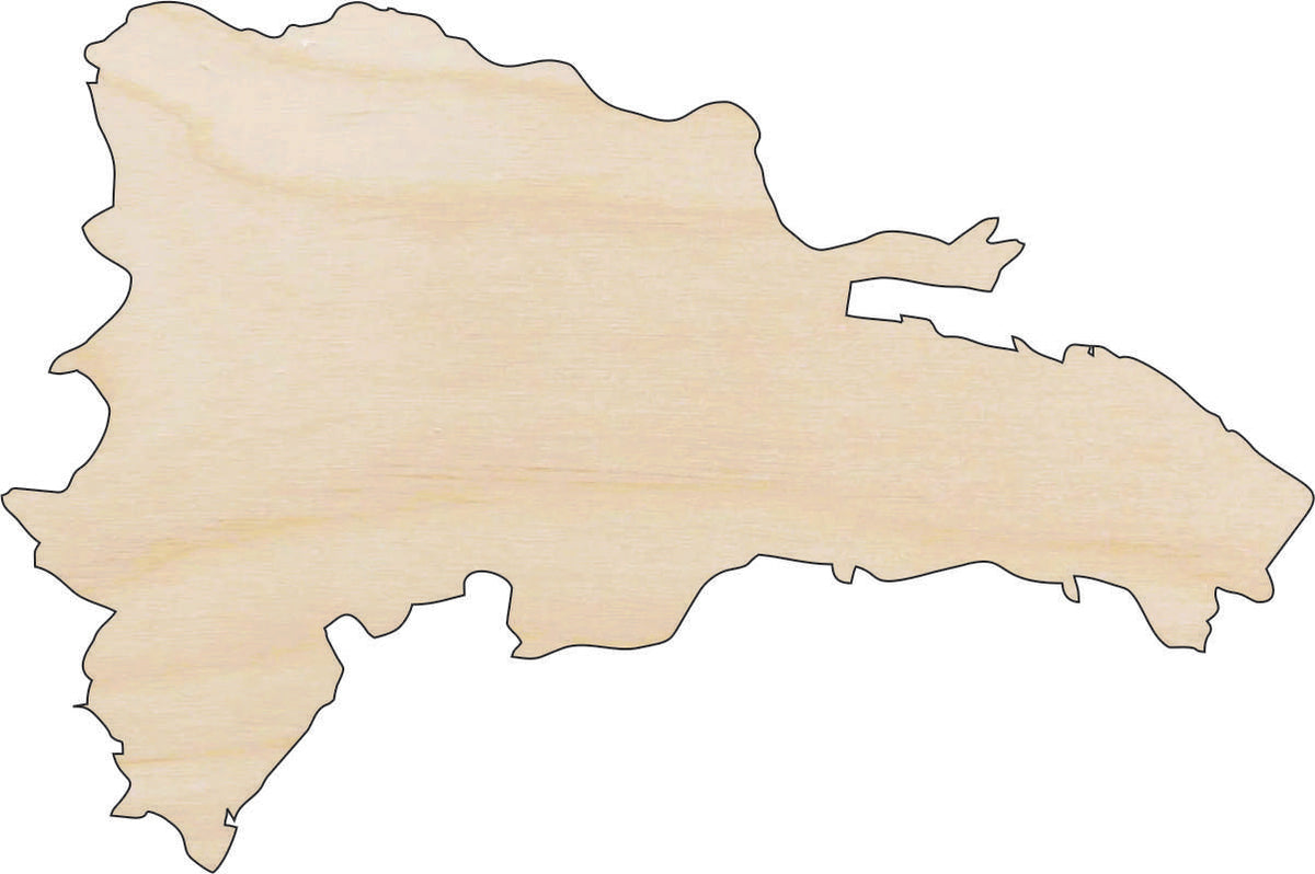 Country Dominican Republic - Laser Cut Out Unfinished Wood Craft Shape WLD93 Country Dominican Republic - Laser Cut Out Unfinished Wood Craft Shape WLD93