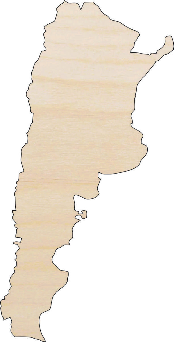 Country Argentina - Laser Cut Out Unfinished Wood Craft Shape WLD94 Country Argentina - Laser Cut Out Unfinished Wood Craft Shape WLD94