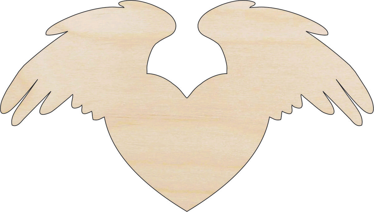 Wing - Laser Cut Out Unfinished Wood Craft Shape WNG11 Wing - Laser Cut Out Unfinished Wood Craft Shape WNG11