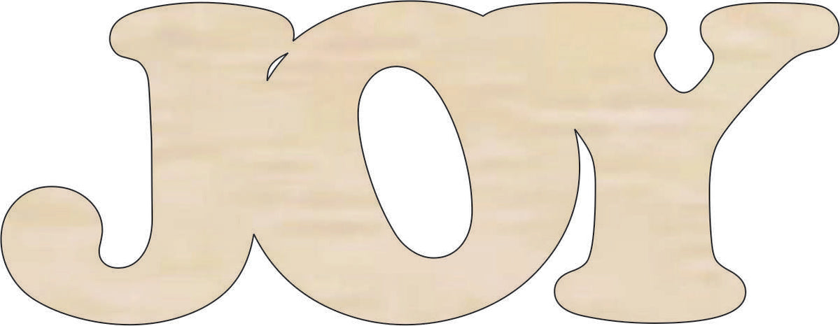 Word Joy - Laser Cut Out Unfinished Wood Craft Shape WRD32 Word Joy - Laser Cut Out Unfinished Wood Craft Shape WRD32
