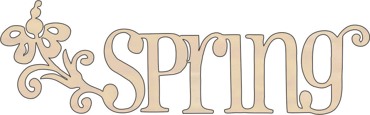 Word Spring - Laser Cut Out Unfinished Wood Craft Shape WRD58 Word Spring - Laser Cut Out Unfinished Wood Craft Shape WRD58