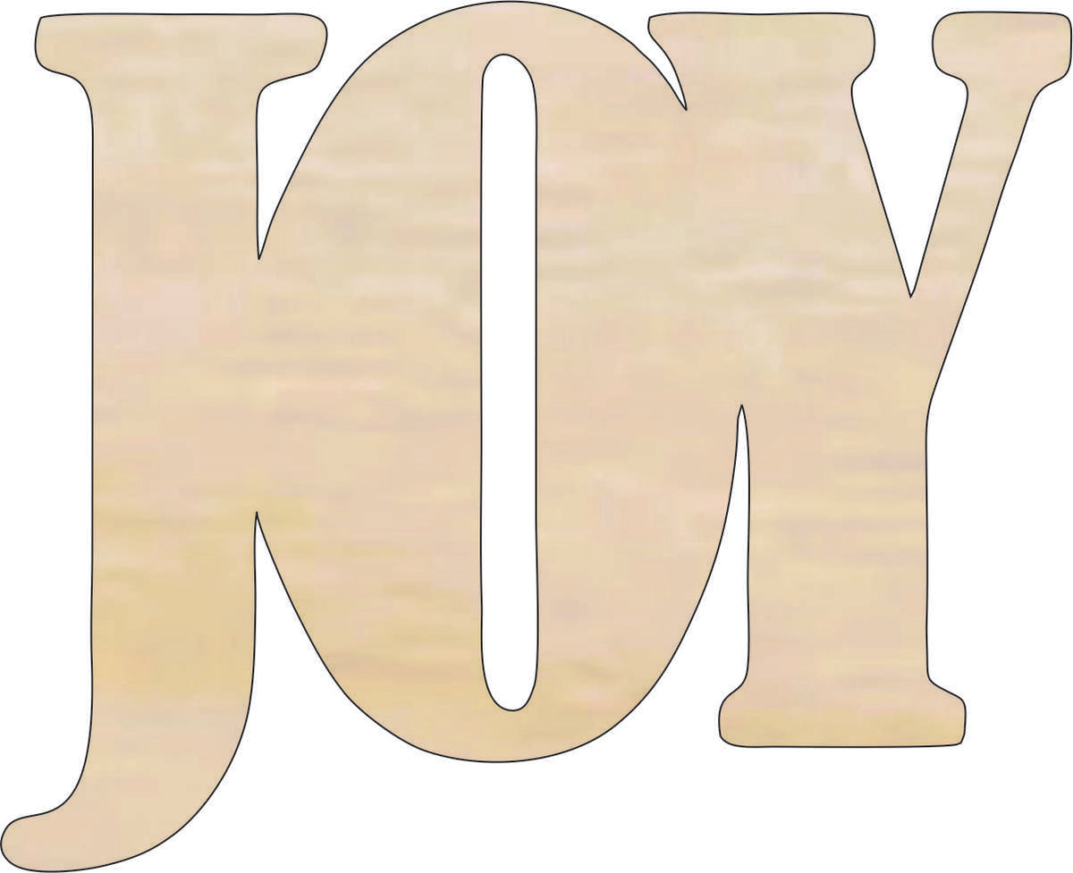 Word Joy - Laser Cut Out Unfinished Wood Craft Shape WRD67 Word Joy - Laser Cut Out Unfinished Wood Craft Shape WRD67