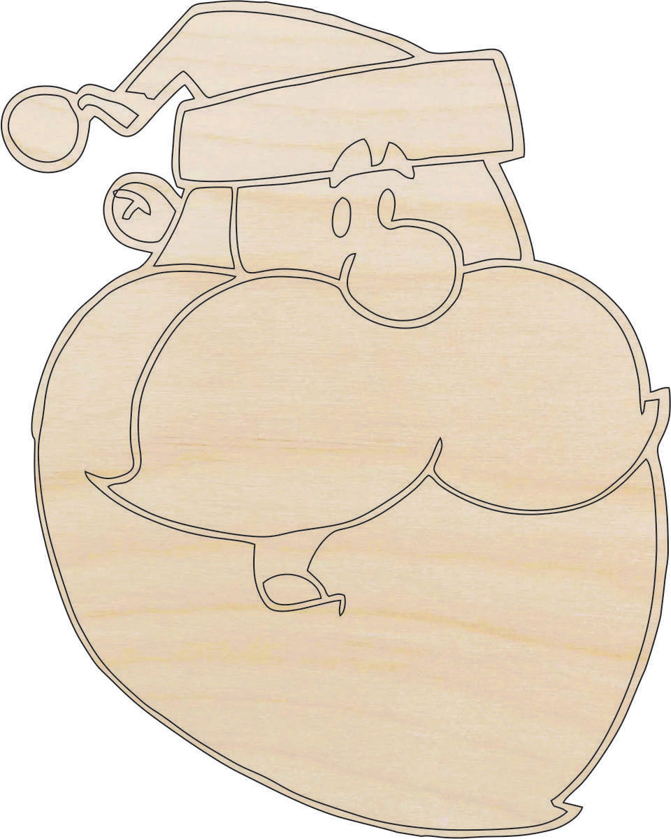 Santa Claus - Laser Cut Out Unfinished Wood Craft Shape XMS114 Santa Claus - Laser Cut Out Unfinished Wood Craft Shape XMS114