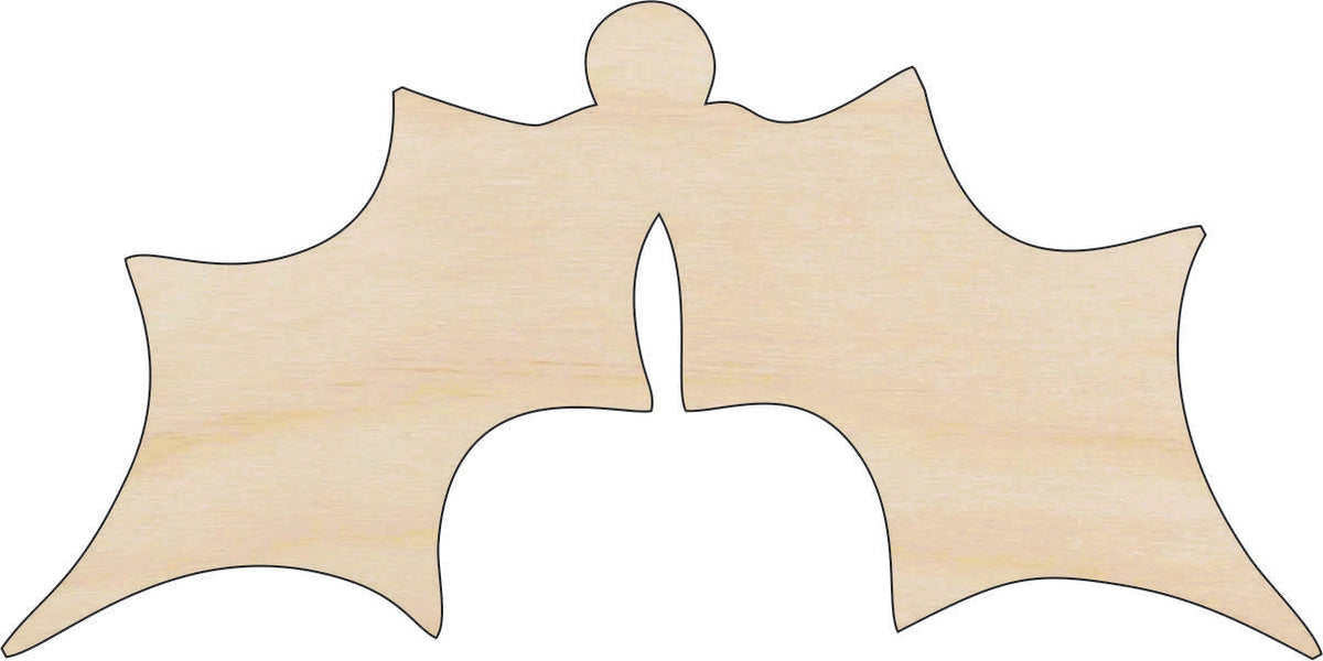 Holly - Laser Cut Out Unfinished Wood Craft Shape XMS118 Holly - Laser Cut Out Unfinished Wood Craft Shape XMS118