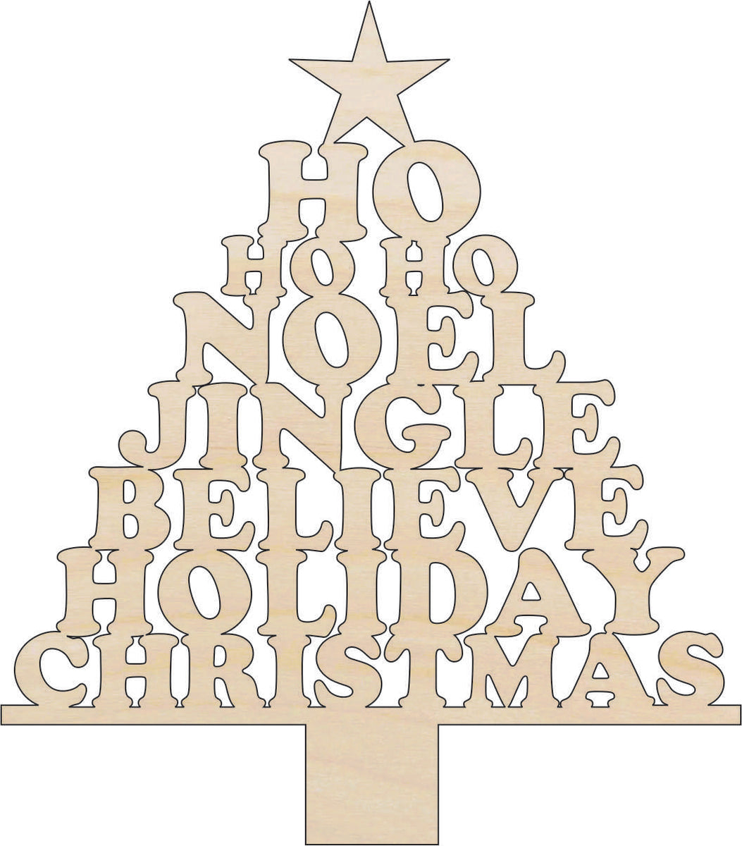 Tree - Laser Cut Out Unfinished Wood Craft Shape XMS162