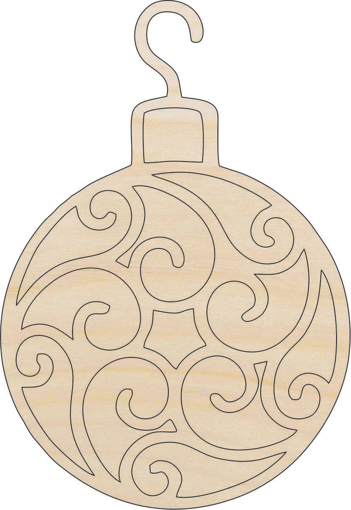 Bauble - Laser Cut Out Unfinished Wood Craft Shape XMS21