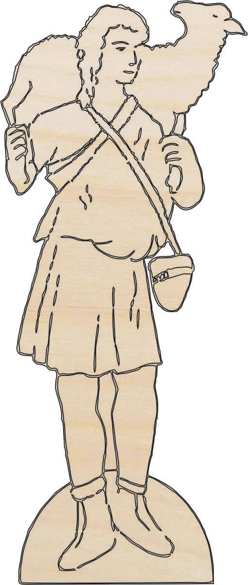 People Shepherd - Laser Cut Out Unfinished Wood Craft Shape XMS225 People Shepherd - Laser Cut Out Unfinished Wood Craft Shape XMS225