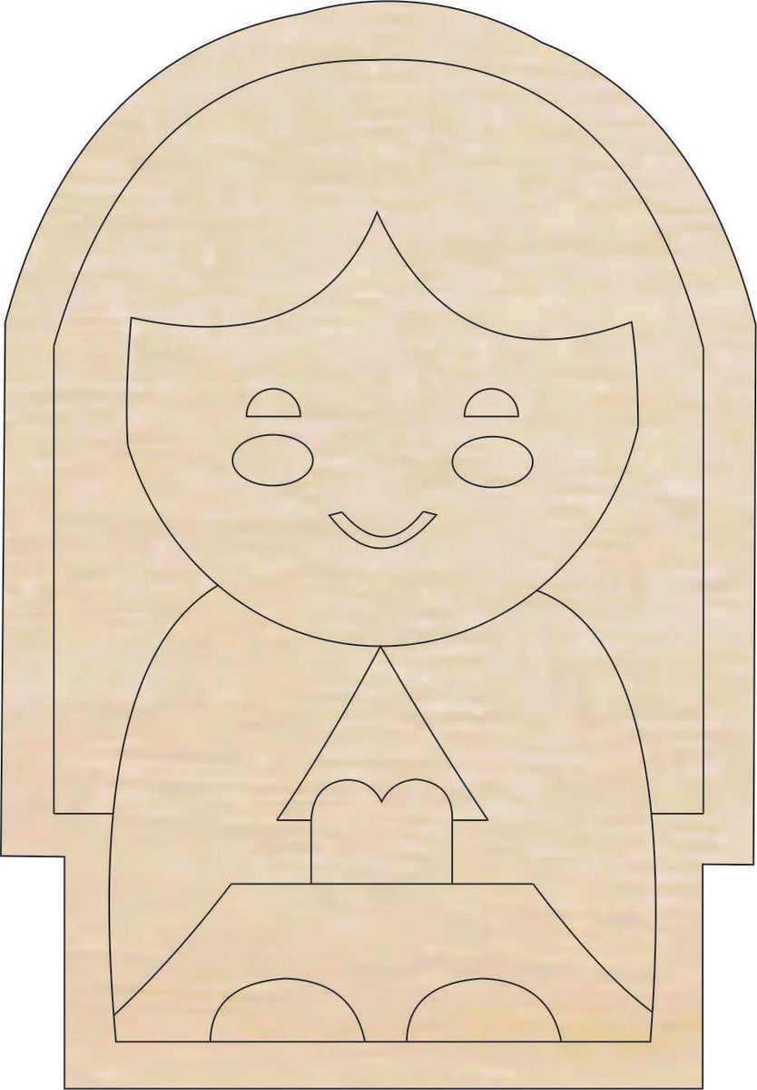 Nativity Mary - Laser Cut Out Unfinished Wood Craft Shape XMS232 Nativity Mary - Laser Cut Out Unfinished Wood Craft Shape XMS232