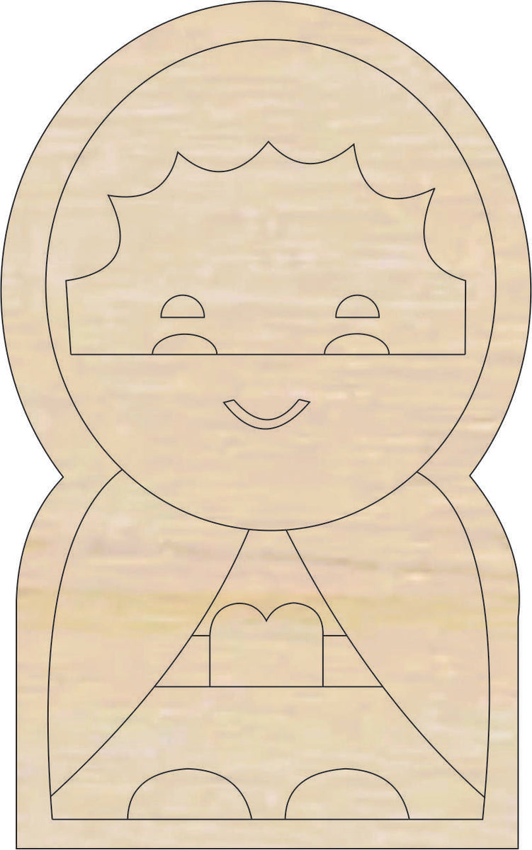 Nativity Joseph - Laser Cut Out Unfinished Wood Craft Shape XMS234 Nativity Joseph - Laser Cut Out Unfinished Wood Craft Shape XMS234