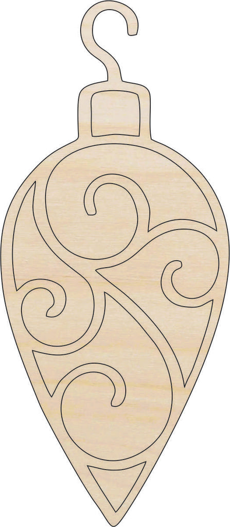 Bauble - Laser Cut Out Unfinished Wood Craft Shape XMS34