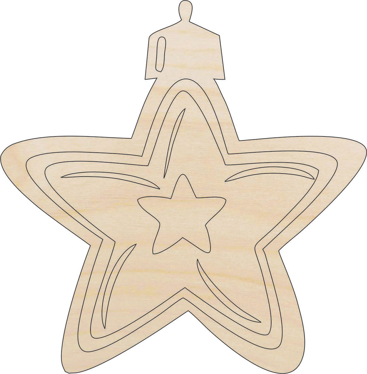 Bauble - Laser Cut Out Unfinished Wood Craft Shape XMS54 Bauble - Laser Cut Out Unfinished Wood Craft Shape XMS54