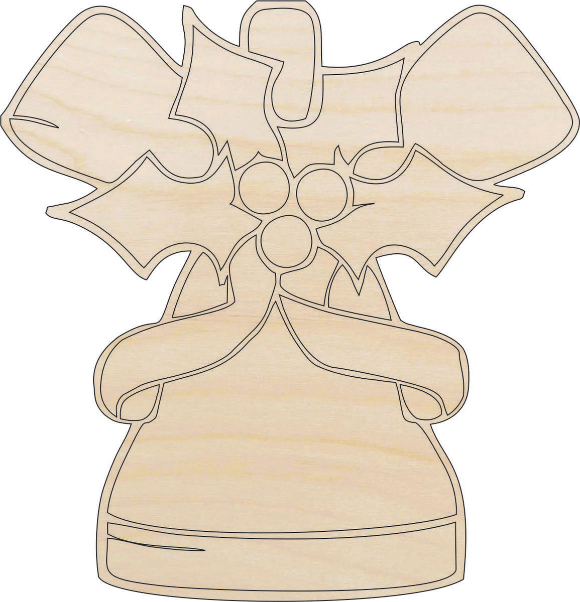 Music Bell - Laser Cut Out Unfinished Wood Craft Shape XMS6 Music Bell - Laser Cut Out Unfinished Wood Craft Shape XMS6