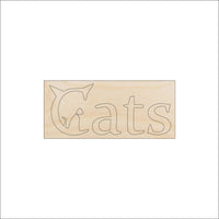 Cats Sign Wood Craft Shape - Laser Cut Baltic Birch Unfinished DIY Wood Art Supplies CAT16 - The Wood Shape Store