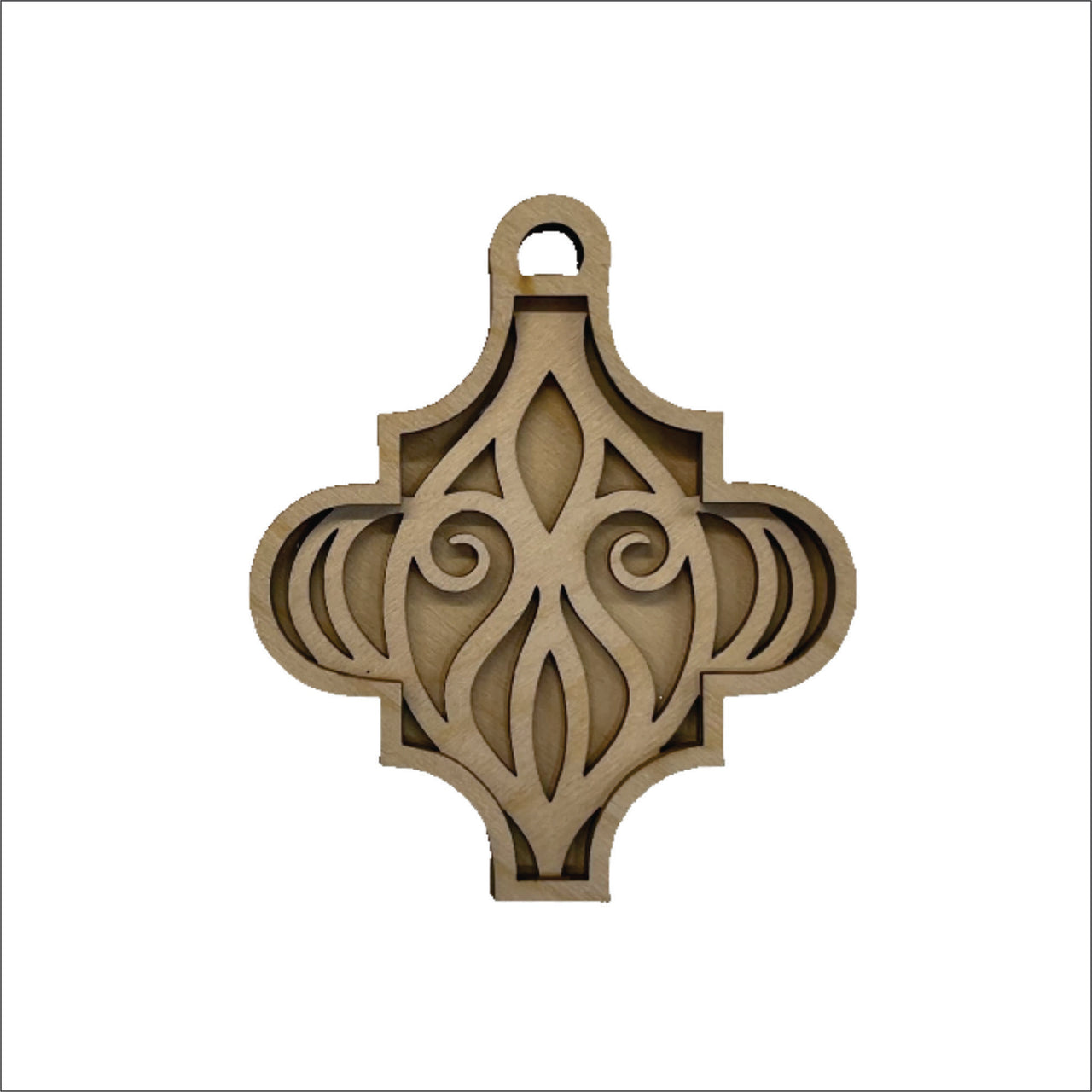 3D Laser Cut Ornament – Baltic Birch Wood Craft Supplies | DIY Wood Ornament Kit DS11 - The Wood Shape Store