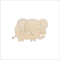 Elephant Wood Craft Shape Laser Cut Baltic Birch Unfinished DIY Wood Art Supplies ELE18 - The Wood Shape Store